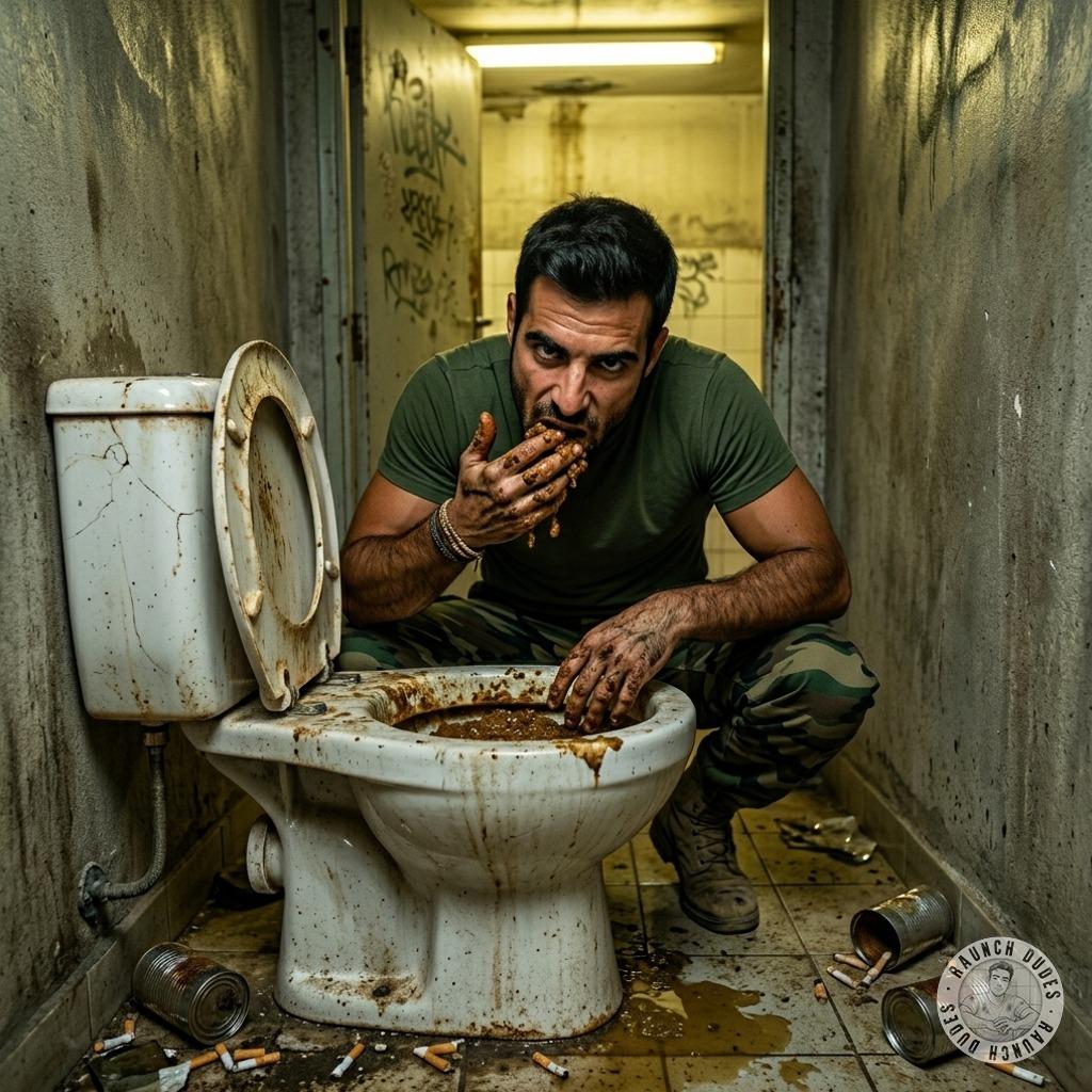 That filthy twink swallowed a whole load of public toilet shit straight from the bowl, savoring every bitter, musky bite...