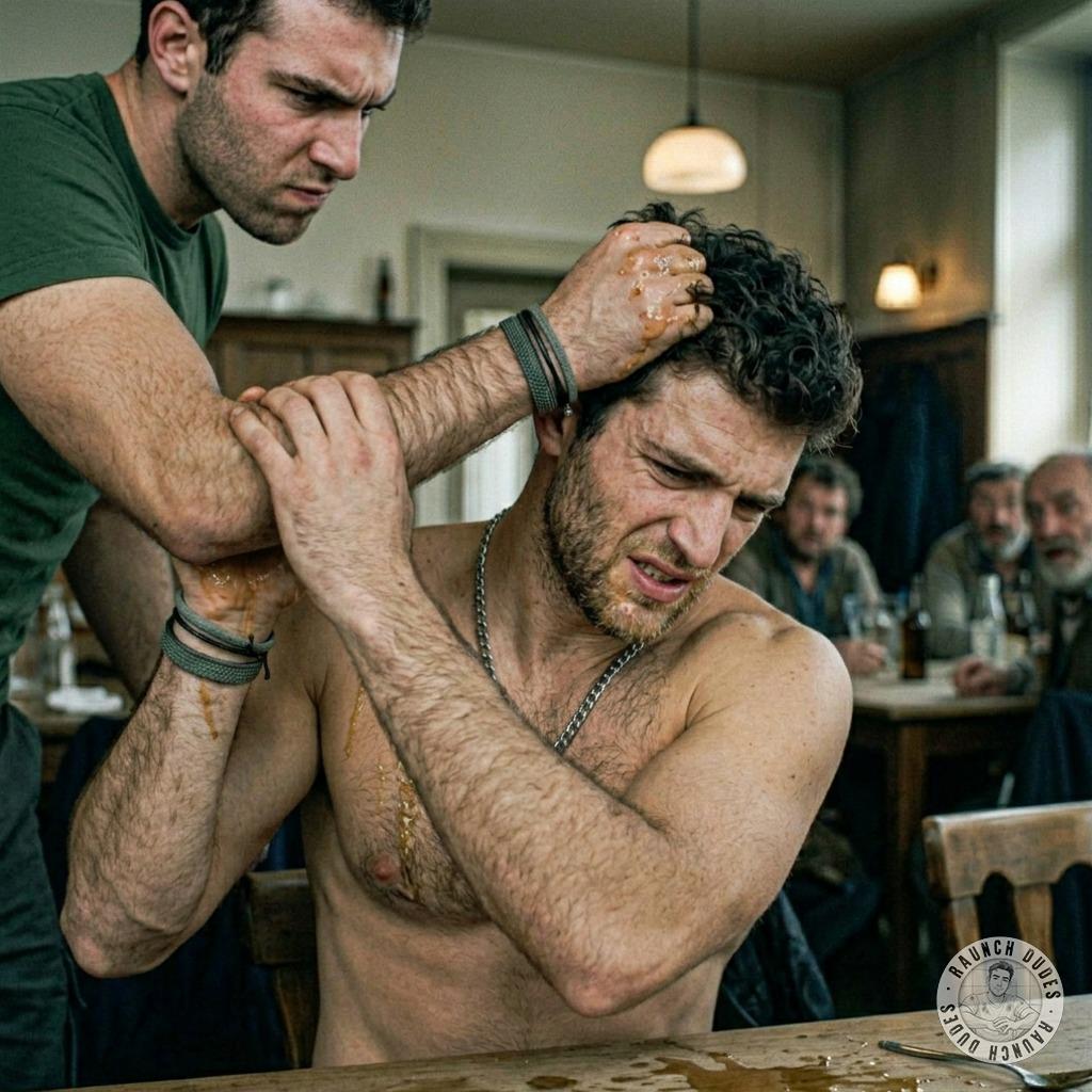 That hot waiter yanks your hair back while you’re bent over the table, whispering filthy shit in your ear as he slams you...