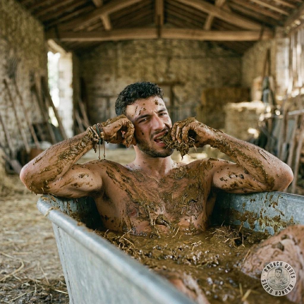 Diving face-first into a steaming tub of thick, warm shit, letting it coat every inch of my skin while I jerk off to the...