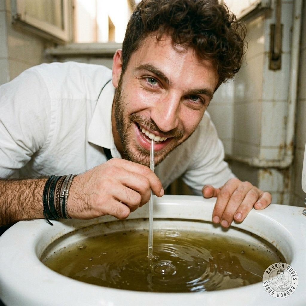 Drinking toilet water through a straw like a proper little slut 🤢💦 who loves the taste of filth. Nothing hotter than a guy...