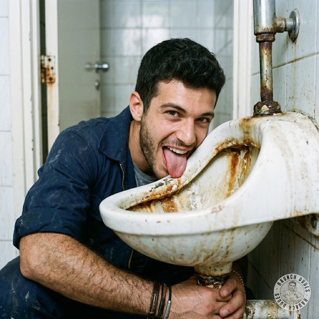 That filthy janitor slurping up the piss-soaked urinal like it’s the last drip of cum in his mouth 😈💦 #workers #toilet