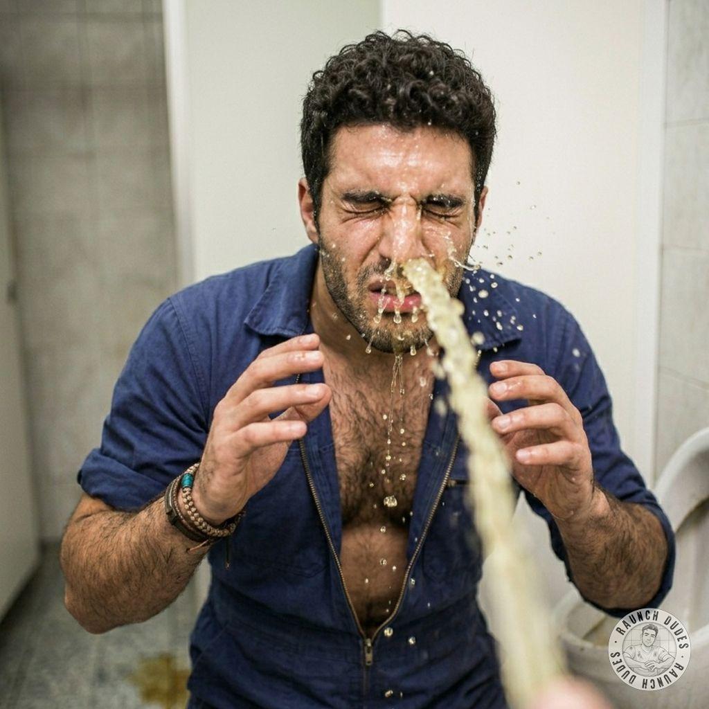 That janitor loves getting his face drenched in warm piss while kneeling like a desperate slut. #gaypiss #hairy