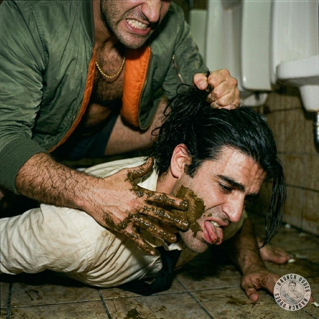 Skinhead rips into a boy in the stinky stall, shoves that filthy load down his throat while he fucks him raw #gayscat...