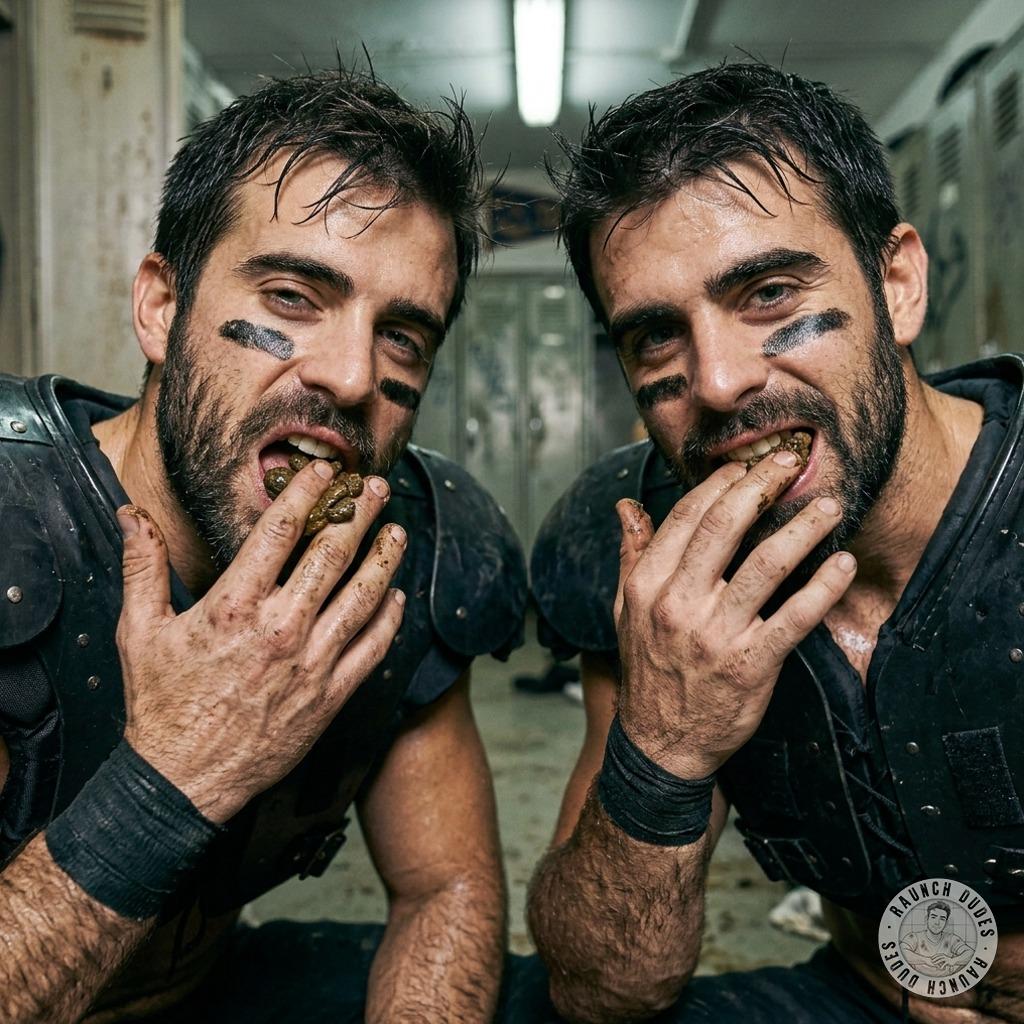 Two NFL players face-fucking each other’s shit mouths like hungry beasts 🏈💩🔥 #gayscat #fetish #rough #hairy