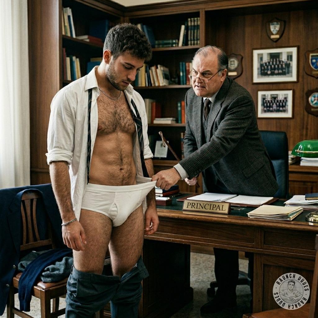 The pervy principal’s got his grubby hands all over my tight little student, trying to rip off my panties 😈🔥 #fetish...