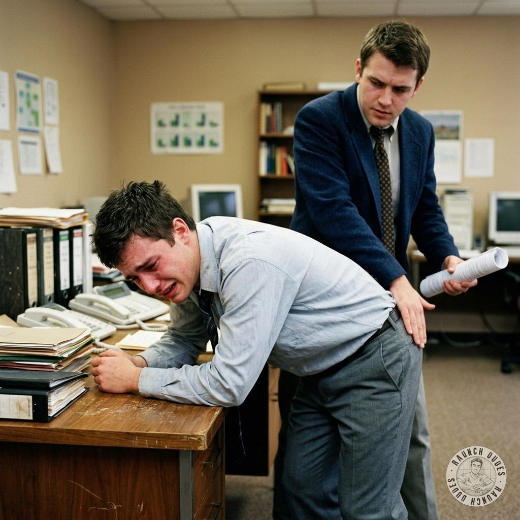 Your boss bent you over his desk and spanked that tight ass raw until you were screaming his name, begging for more....