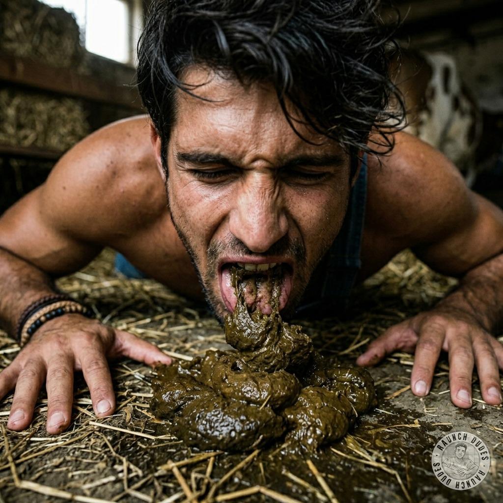 That rugged #cowboy kneels in the barn, shoves a steaming cow patty in his mouth & moans like it’s the filthiest feast ever....