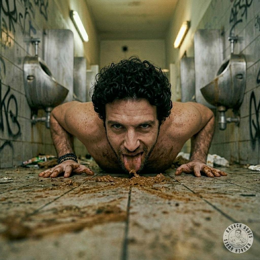 That filthy little twink got his face buried in the public toilet bowl, licking up every last drop of warm, stinky shit like...