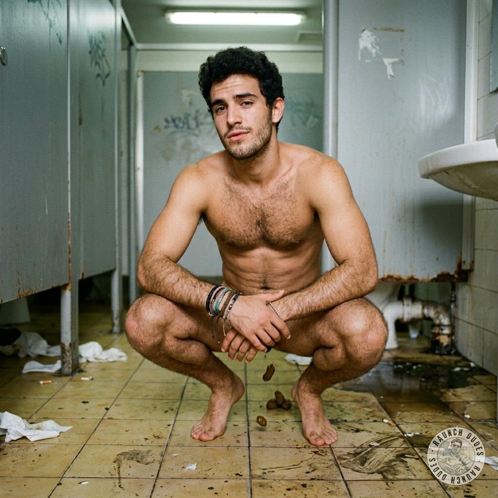 This dude just dropped a steaming pile on the public bathroom floor like it’s his fucking throne 😈💩 #gayscat #fetish...