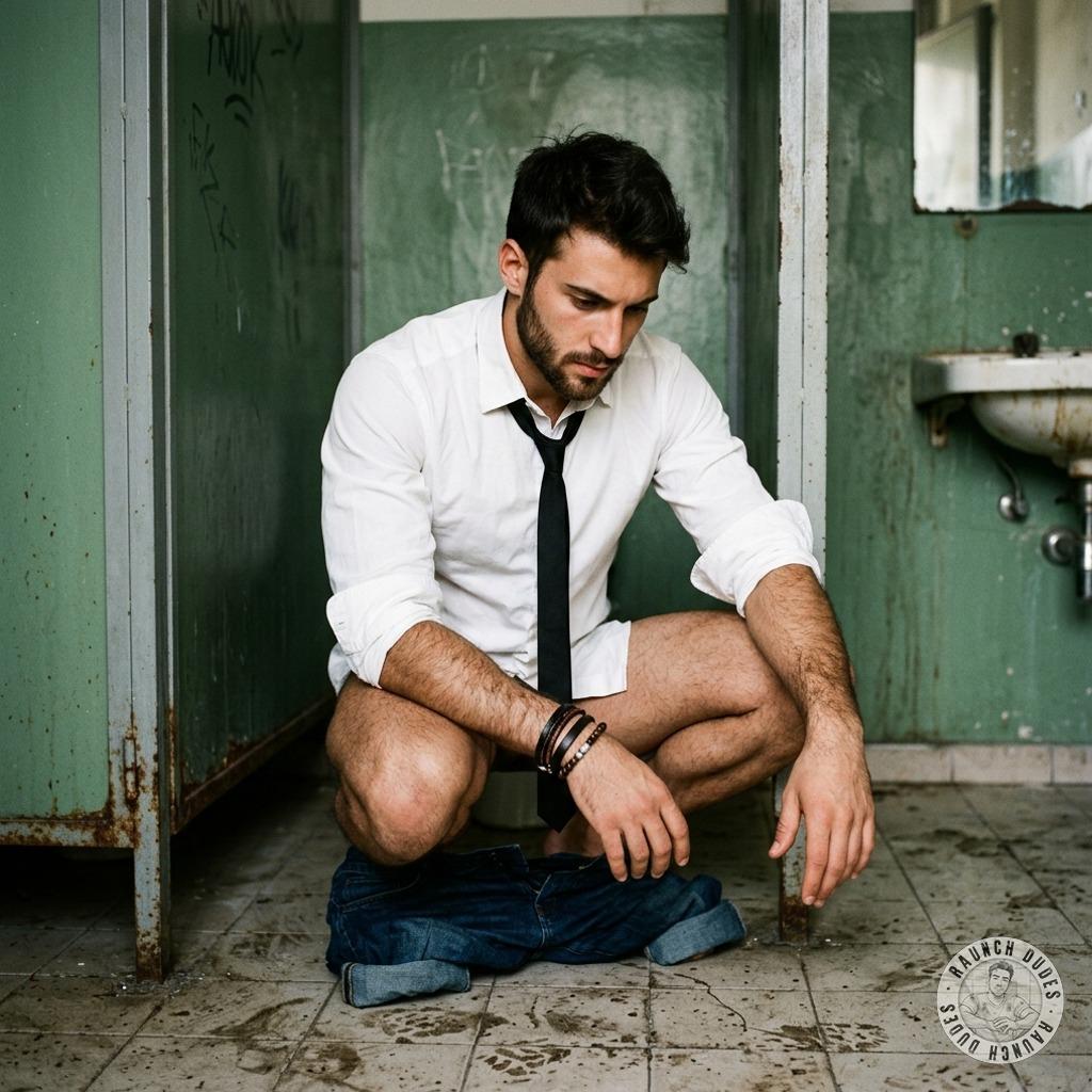 That filthy twink just dropped a steaming load on the public bathroom floor, leaving his sticky shit for the next guy to...