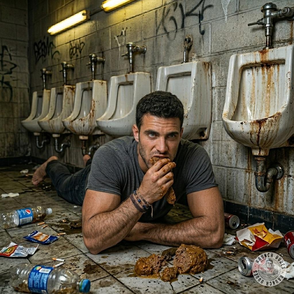Fuck yeah, watch this tight asshole devour that warm, creamy shit straight off the filthy bathroom floor 😈💦 #gayscat #filth...