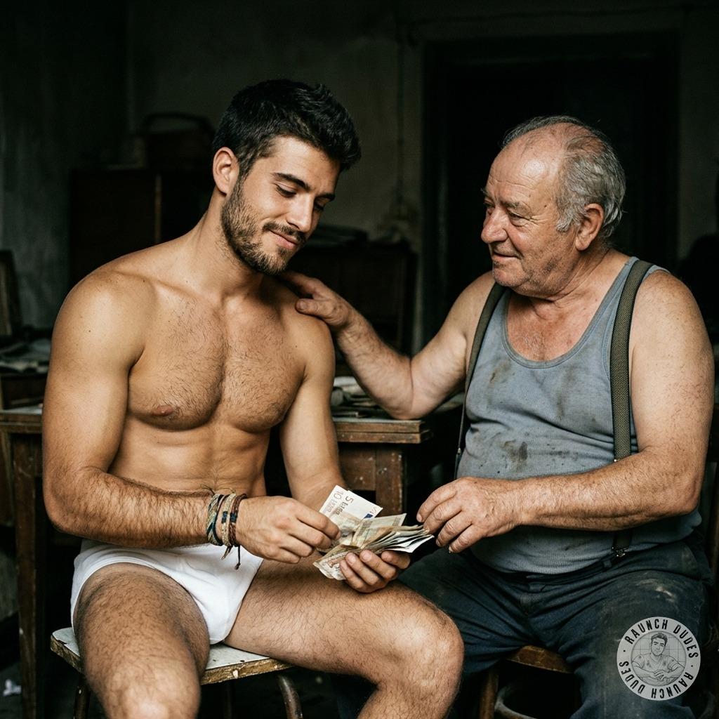 Old man’s wrinkled hands grip my ass as he stuffs his cock down my throat, moaning like a fucking pig while I gag on his...