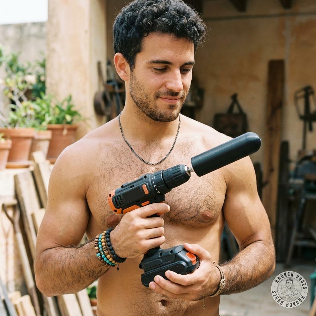 This dude’s got a dildo on a drill and I’m already dripping just watching it spin. Who needs a cock when you’ve got raw...