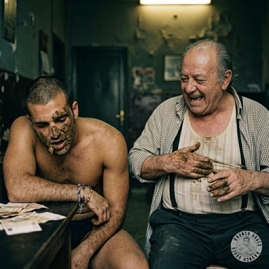 Old daddy pays me to slather his wrinkled face with thick, warm shit while I gag on his cock. The stench is intoxicating,...