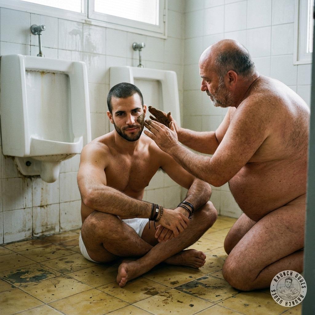 Fuck yeah, nothing like getting your face smeared with thick, warm shit by a fat, old dude in a public toilet 💩😈 #gayscat...