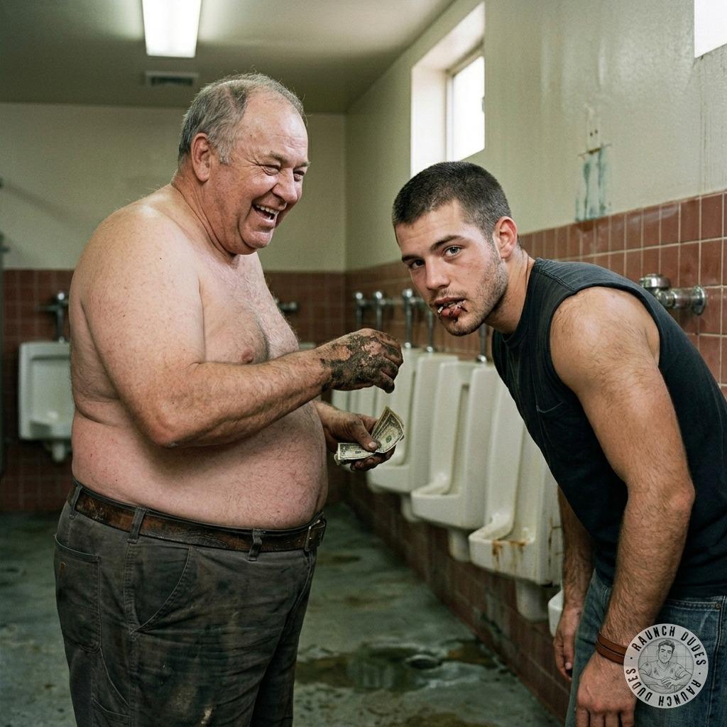 Ready to get your face ruined by a filthy old cock for cash? #gayscat #moneyslut #youngandolder #toilet #humiliation #hairy