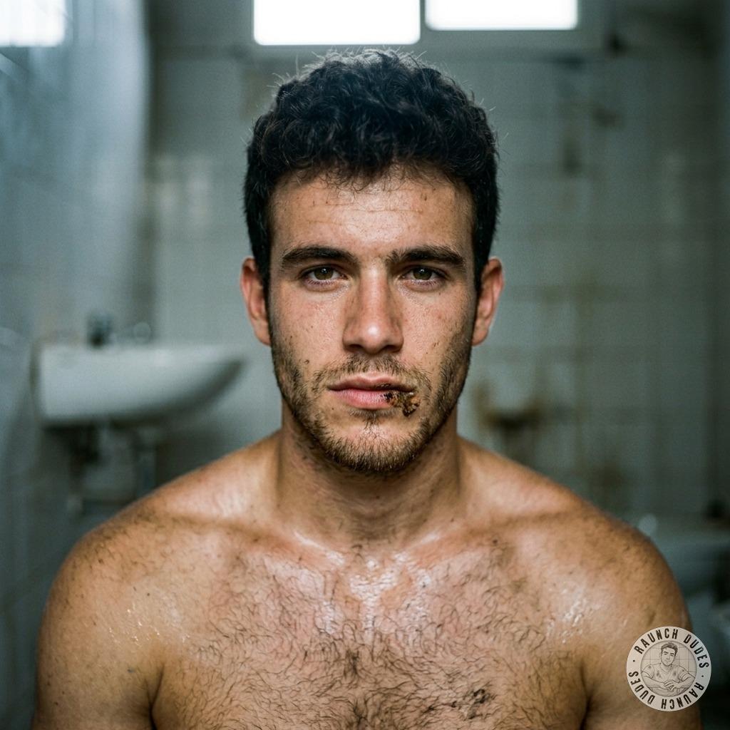 Crouched in the filthy public loo, he shovels that warm, mushy shit into his mouth like it’s the last fucking meal he’ll...