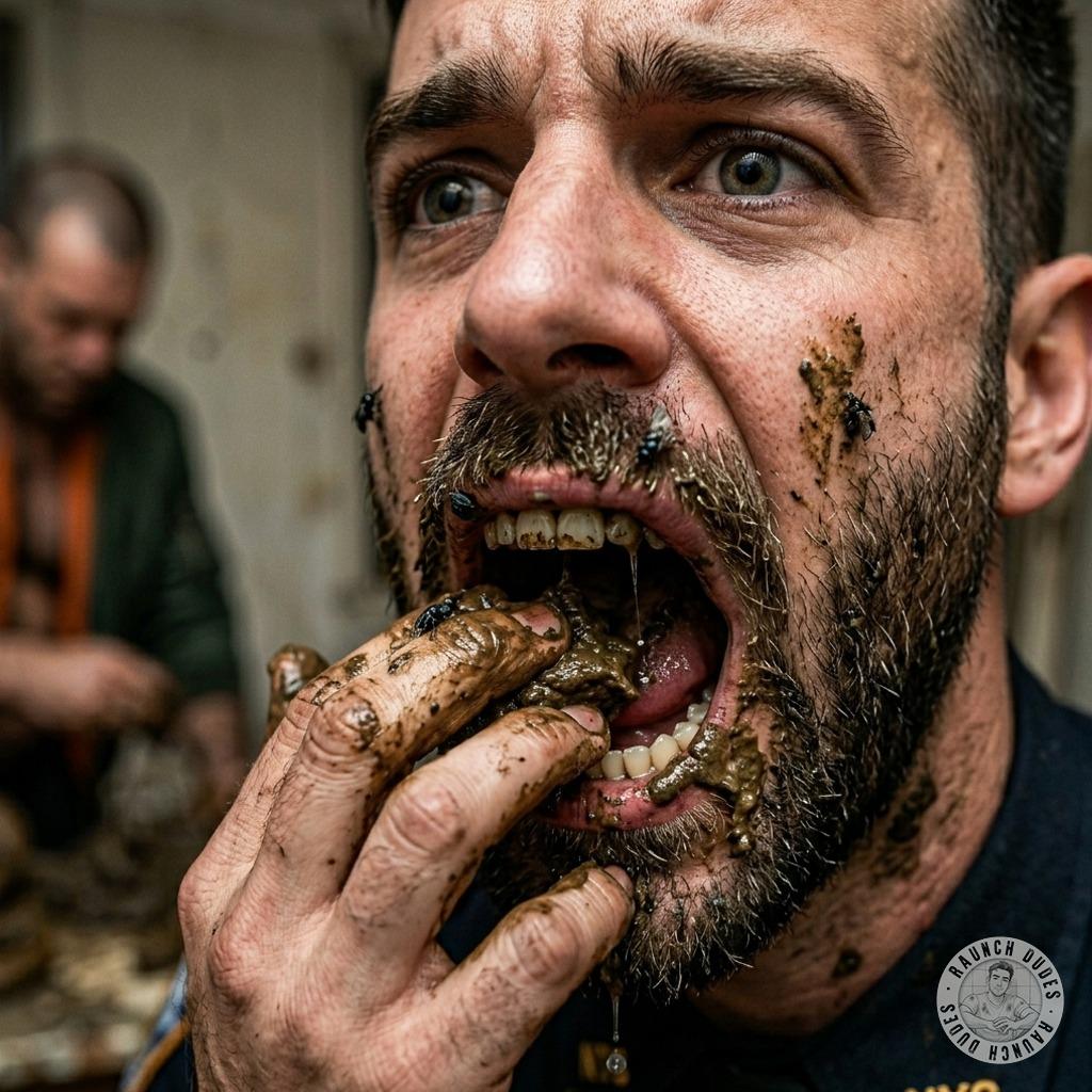 Skinhead makes a cop eat his shit while he’s on his knees, begging for more. The humiliation is dripping off every drop....