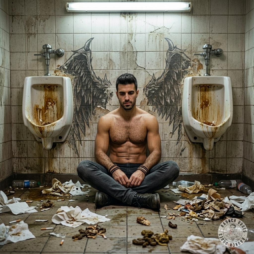 Hot as hell kneeling in that filthy public piss-stained throne, taking every dirty drop like a good little slut....