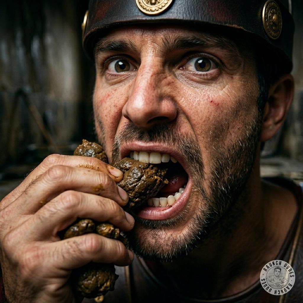 Roman centurion devouring that filthy shit like a goddamn beast—no mercy, just raw, sloppy power. #gayscat #antiquity...