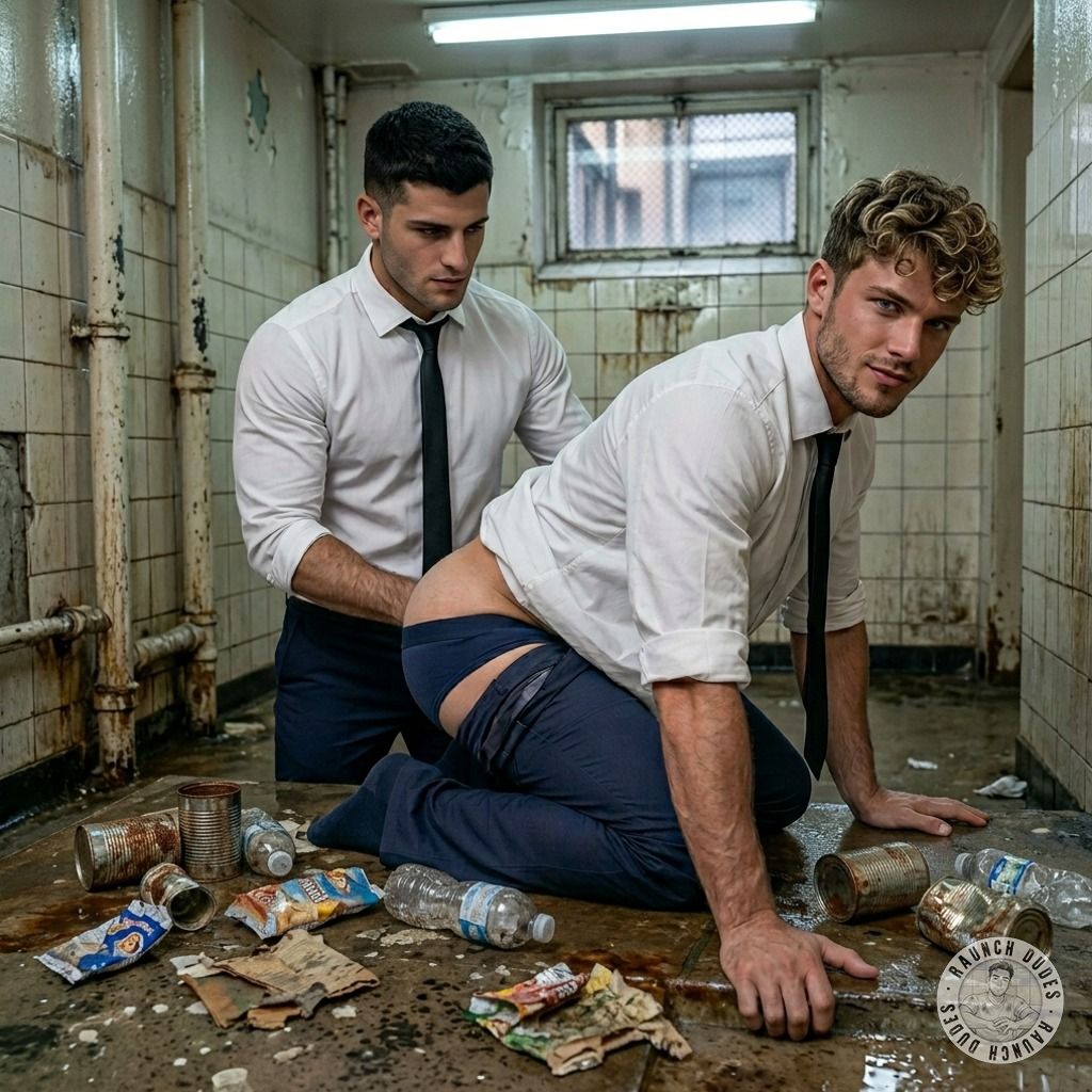 Office boy takes a brutal fist in that grimy public restroom—watch him choke & whimper while you imagine those knuckles deep...