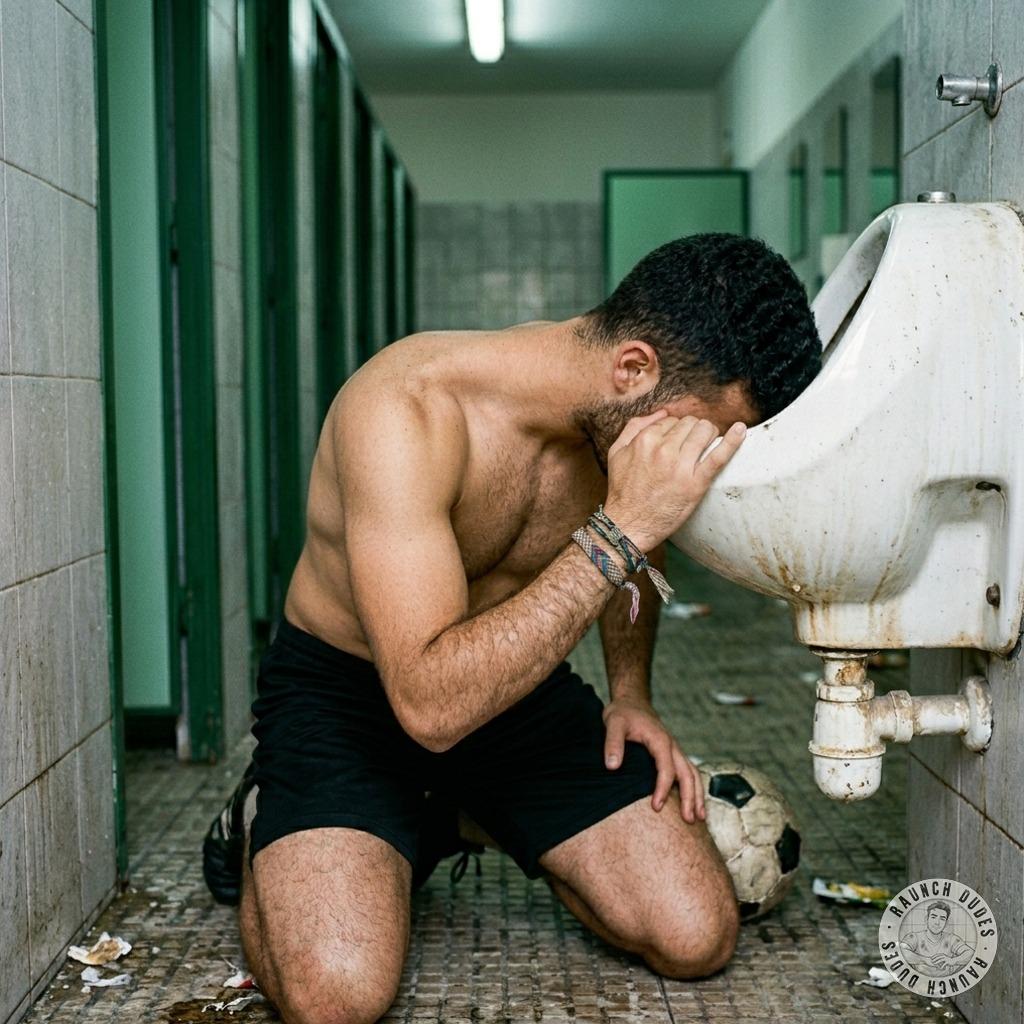 Hot as hell kneeling in a public piss stall—face buried deep, taking every dirty drop like a good slut. Who’s gonna make me...
