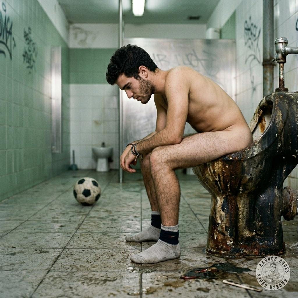 Hot little thing taking a dump in that filthy, crumbling toilet—absolute gayscat gold. Messy, raw, and so damn perfect....