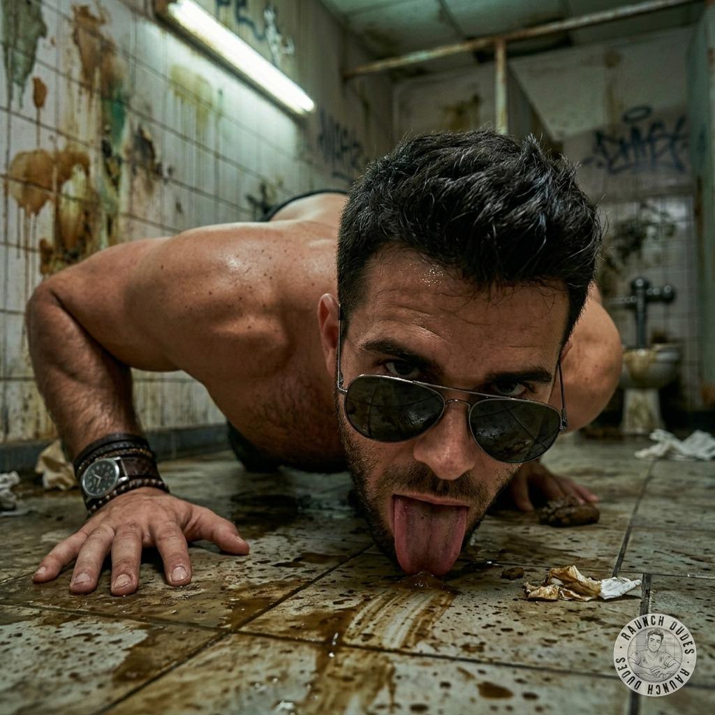 Hot as hell watching this guy deep-throat the filthy floor like a damn champ. That tongue? Pure sin. Who’s ready to get...