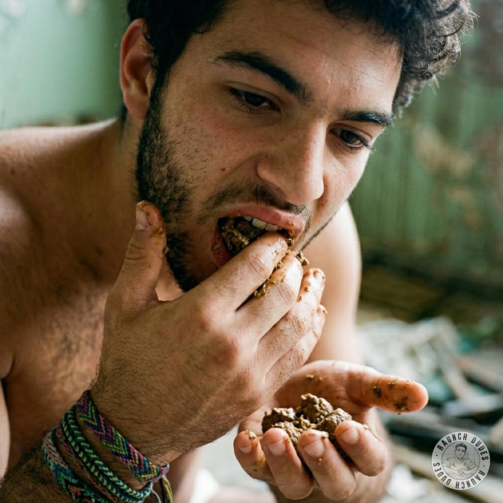 Hot as hell watching this guy slurp up that filthy load—nothing sexier than a man who loves getting dirty. Who’s ready to...