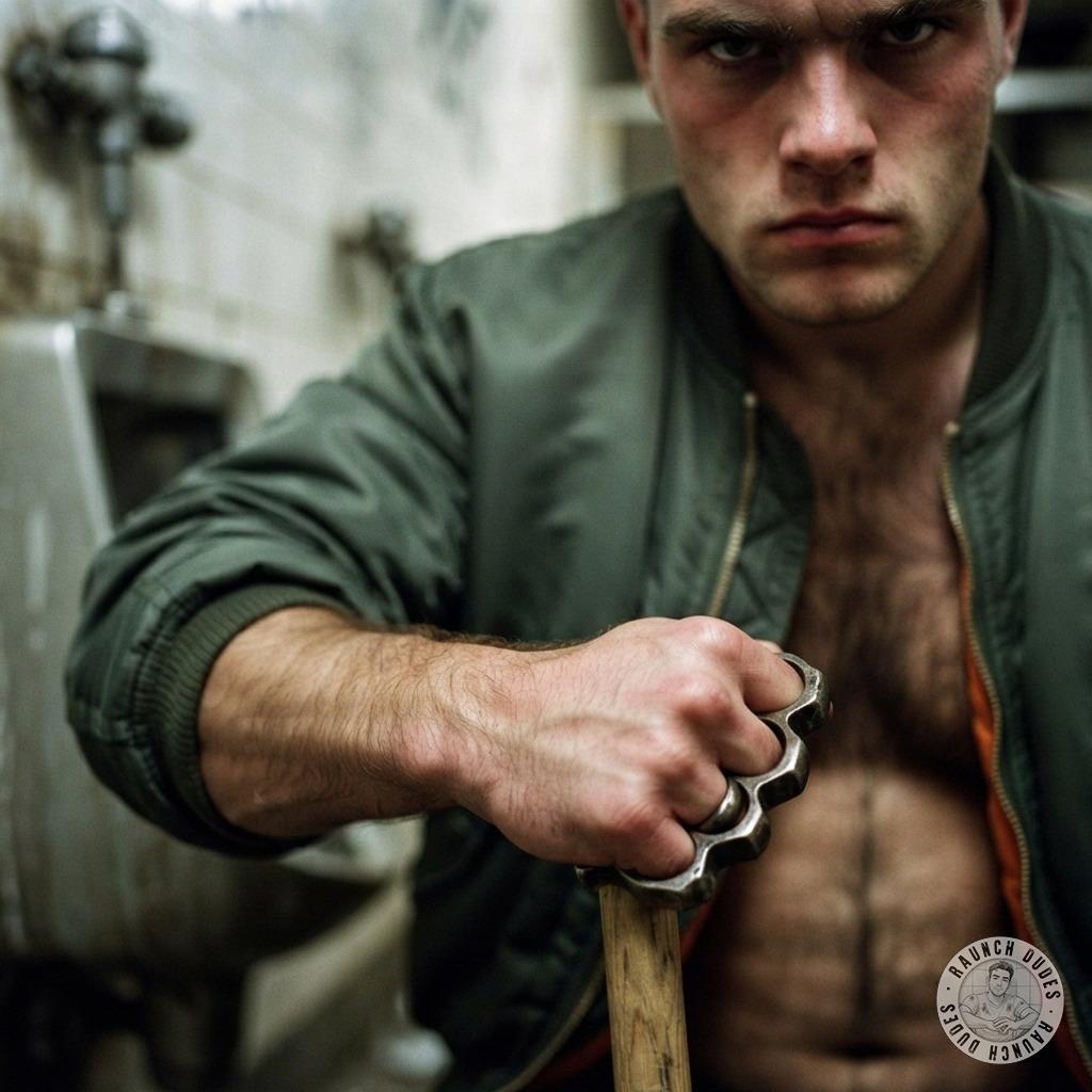 This skinhead’s got a mean right hook—and that grip? Fucking lethal. Hard muscles, harder edge. Who’s getting choked up...