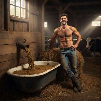 Country boy gone full filthy 💩🐄 #gayscat #fetish #filth #dirtyfarm #hairy