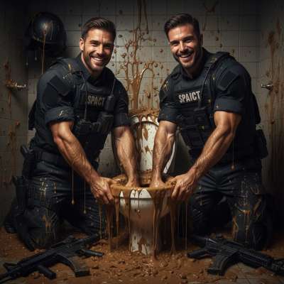 Double arrest in the filthiest holding cell 💩👮 #gayscat #dirtycops #rough