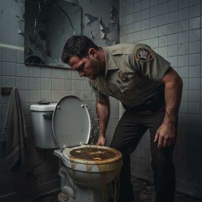 Caught in the act with a filthy cop in a piss-soaked stall—dirty, perverted, and loving every second! 😈💦 #dirtycops #toilet...