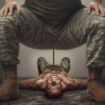 Nothing hotter than a disciplined soldier surrendering to his filthiest desires. Watch him take it all in, covered in scat,...