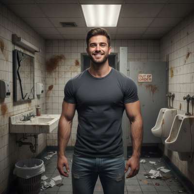 Nothing beats a dirty bathroom hookup 😈💦 That smirk says it all—messy, raw, and oh-so-perverted. Who’s ready to get filthy?...