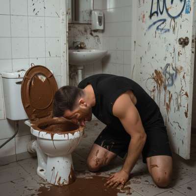 Nothing hotter than a hungry slut licking shit off a filthy toilet seat 😈🔥 Who’s ready to get down and dirty? #gayscat...