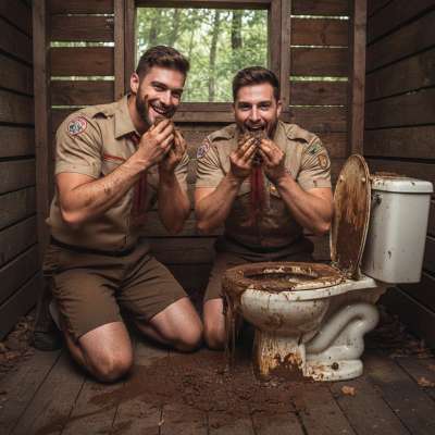 Two hot scouts getting down & dirty, licking shit straight from the bowl like it’s their last meal. 😈💦 No shame, just pure,...