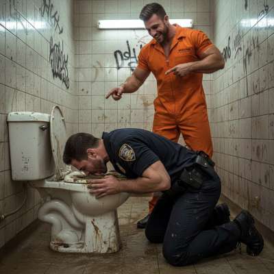 Caught in the act! A cop devours shit right in front of his prisoner—dirty, raw, and totally unapologetic. Who’s the real...