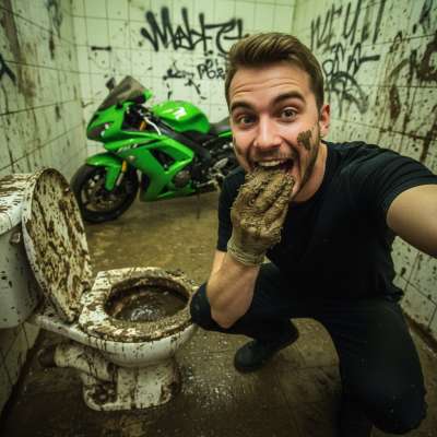 Riding the thrill of the open road, nothing beats a hot biker taking a steamy selfie while indulging in his filthiest...