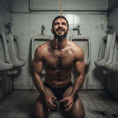 Nothing hotter than a ripped, hairy stud slurping fresh piss like it’s his favorite drink 😏💦🔥 #gayscat #gaypiss #toilet...
