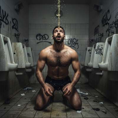 Thirsty for that golden nectar? This hairy Arab boy can’t get enough of a steamy piss session. 💦🔥 #gaypiss #perverts #toilet...