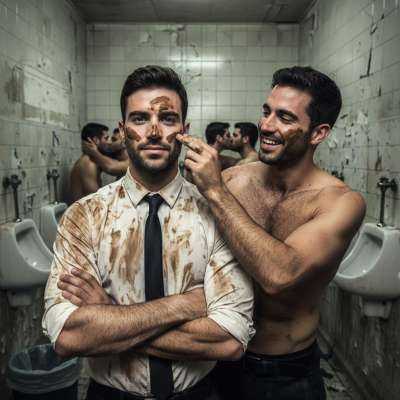 Nothing beats the thrill of a quick gay scat session in a public restroom—dirty, risky, and oh-so-hot. The smell, the...