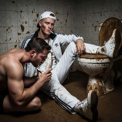 Bullying never smelled so good 😈👃💦 That German jock’s dirty kicks reek of power & piss—kneel, sniff, and worship. #gayscat...