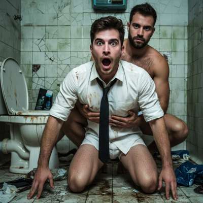 Nothing beats a powerful CEO getting railed in a bathroom—sweaty, desperate, and begging for more. #gayscat #dirtyoffice...