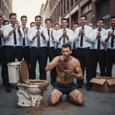 Watch as this bold performer turns a room of suits into a squirming mess—devouring filth with a smirk while they pretend not...