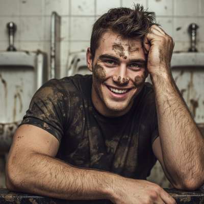 Nothing beats a hot guy getting his hands dirty with public toilet filth—messy, raw, and utterly irresistible. 😈💦 #gayscat...
