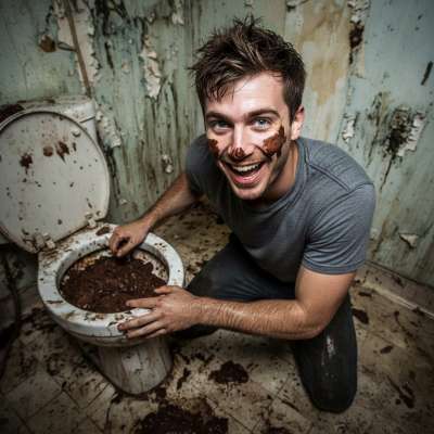 Fresh shit straight from the toilet? This boy knows how to live! 😈💦 Nothing beats the raw, dirty thrill of a warm, messy...