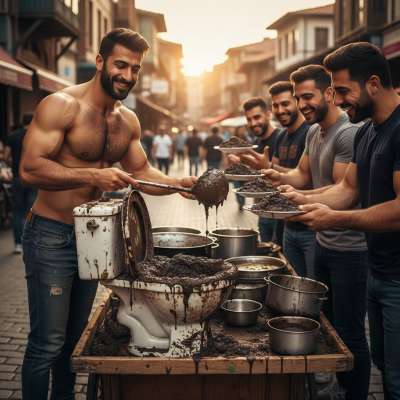 Fresh shit on the menu today—no one leaves hungry! 🍑💦 The boys can’t resist a good serving, and neither can I. #gayscat...