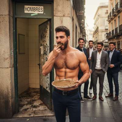 Nothing beats a Spanish pervert sneaking a shit snack on the go 😈🍑 Who’s ready to join the gayscat revolution? #gayscat...