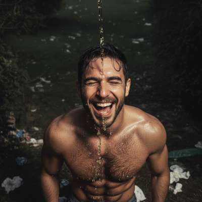 Nothing beats a wild cruising session where a dirty pig gets his face soaked in hot piss 😈💦🔥 No shame, just pure pleasure!...